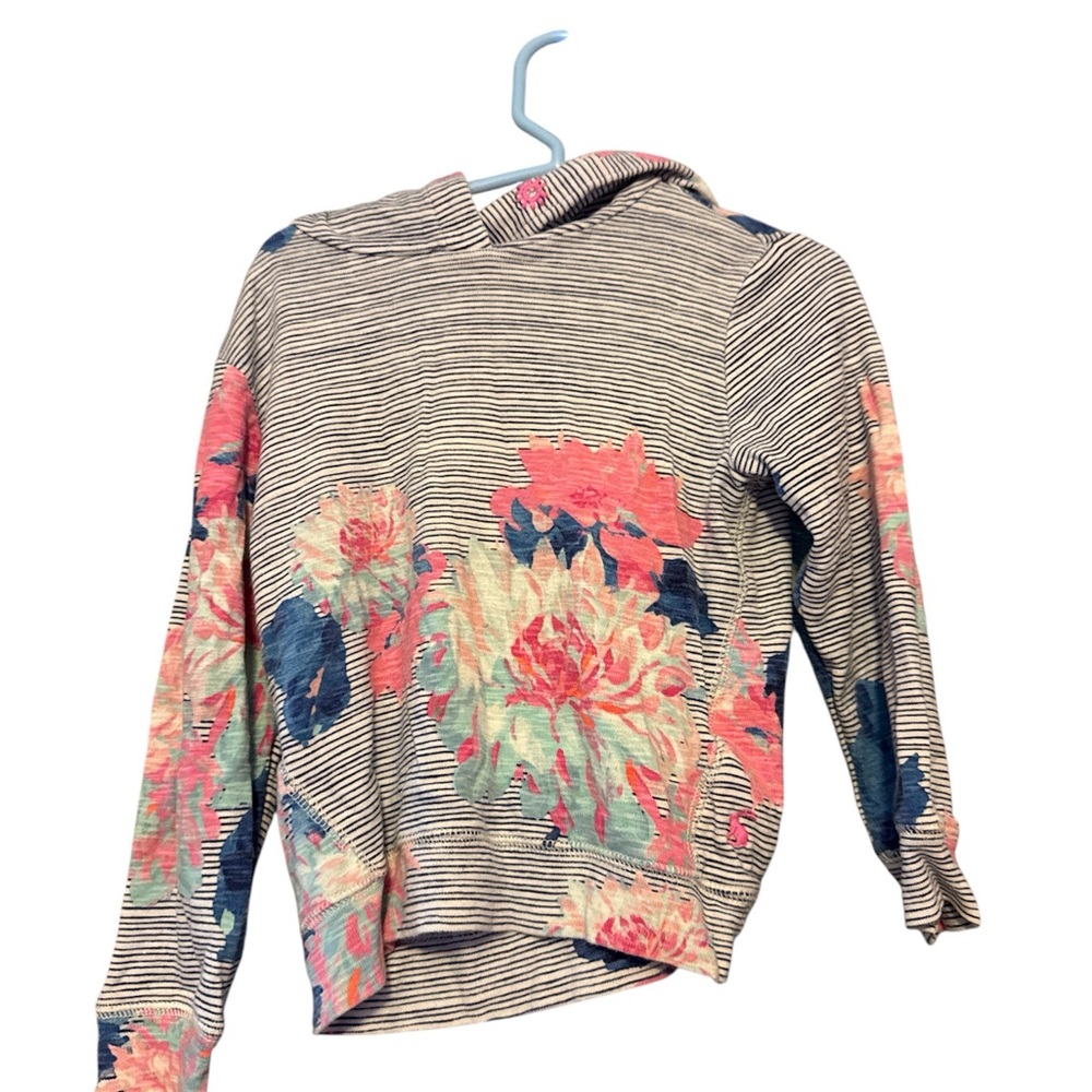 Joules Floral Striped Toddler Sweatshirt